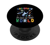 Astronauta razzo spaziale di terzo grado fuori dal mondo PopSockets PopGrip Adesivo