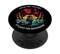 Astronauta retrò Space Explorer Cosmic Voyager PopSockets PopGrip Adesivo