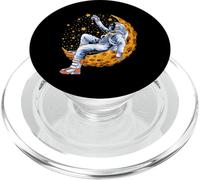 Astronauta sdraiato sulla luna che raggiunge le stelle PopSockets PopGrip per MagSafe