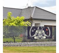 Astronauta seduto nello yoga chakra banner e cartelli da appendere alla parete bandiera con corda appesa 89 x 180 cm banner per feste poster sfondo per feste interni ed esterni Capodanno laurea