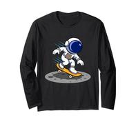 Astronauta Skateboarding Avventura Maglia a Manica