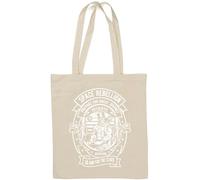Astronauta Skull Space Rebellion Go Aim for The Stars - Borsa tote in cotone naturale, colore: Bianco