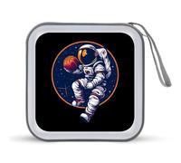 Astronauta Slam Dunk Basket Spazio CD Case Holder Portatile 40 Capacità DVD Portafoglio Storage Organizer per Auto Viaggi, Stile:, Taglia unica