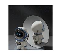 Astronauta Smart Bluetooth Speaker AI Voice HiFi Audio Desktop Multifunzionale Nuovo Digital Alarm Clock FM Radio,B