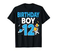Astronauta Space 12 Anni Old 12th Birthday Boy Maglietta