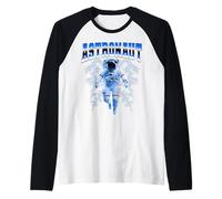 Astronauta Space 90s Bootleg Style Maglia con Maniche Raglan