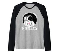 Astronauta Space Lover Le Migliori battute di papà della Galassia Maglia con Maniche Raglan