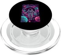 Astronauta Space Ship Arte Cosmica Galassia Pianeti Stelle Luna PopSockets PopGrip per MagSafe