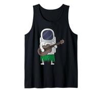 Astronauta Spazio Esterno Ukulele Luau Carino Divertente Hawaii Canotta