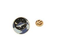 Astronauta Star Whale Coppia di spille dorate argento spille leggere 2 5 Cm Romance Anniversario Per Lui Il Vostro Paio di Accessori Corrispondenti, Taglia unica, come descritto