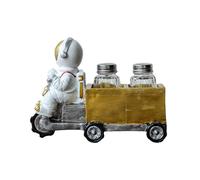 Astronauta Statua Sali & Peperoni Portabottiglie Ornamento Decorativo 2 Bottiglia Condimento Figurine Resina Per Case Cucina