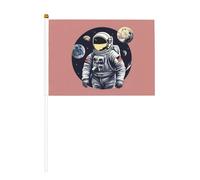 Astronauta sulla luna 1 stampa convenienza bandiera palmare bandiere versatili palo feste parate decorazioni vacanze