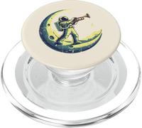 Astronauta Sulla Luna Tromba Divertente Spazio Musica Uomini Ragazzi Bambini PopSockets PopGrip per MagSafe
