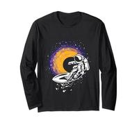 Astronauta Surf - Galaxy Planets Space Astronave Maglia a Manica