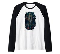 Astronauta surreale Dreamscape - Scena di riflessione cosmica Maglia con Maniche Raglan