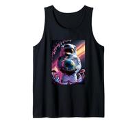 Astronauta Tenendo Funghi Terra Surreale Sci-Fi Natura Arte Canotta