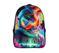 Astronauta Tracolla Regolabile Zaini Da Viaggio 2 Scomparto Casco da montagna Zaino Da Scuola Stampato In 3d Grande Capacità Zaino Per La Scuola-16,perfetto Per Adulti Unisex Per Escursionismo