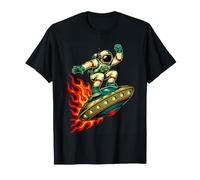 Astronauta UFO Space Surf Retro Umorismo Alien Believer Maglietta