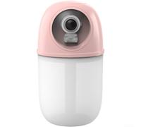 Astronauta Umidificatore da scrivania con luce notturna, funzionamento silenzioso a 36 dB, due modalità di spruzzo, per casa, ufficio, camera da letto, portatile, per mini idratante (rosa)