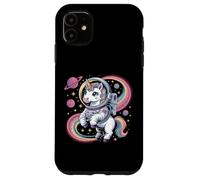 Astronauta Unicorno nello Spazio Arcobaleno Galaxy Custodia per iPhone 11