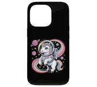 Astronauta Unicorno nello Spazio Arcobaleno Galaxy Custodia per iPhone 13 Pro