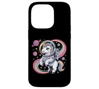 Astronauta Unicorno nello Spazio Arcobaleno Galaxy Custodia per iPhone 14 Pro