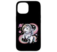 Astronauta Unicorno nello Spazio Arcobaleno Galaxy Custodia per iPhone 15