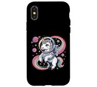 Astronauta Unicorno nello Spazio Arcobaleno Galaxy Custodia per iPhone X/XS