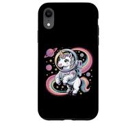 Astronauta Unicorno nello Spazio Arcobaleno Galaxy Custodia per iPhone XR