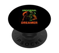 Astronauta Universal Dreamer Retro Uomo Spazio PopSockets PopGrip Adesivo