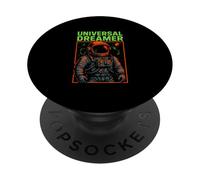 Astronauta Universal Dreamer Retro Uomo Spazio PopSockets PopGrip Adesivo