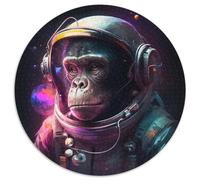 Astronauten-Schimpansen-Puzzle für Erwachsene, 1000-teiliges Papierpuzzle, Weihnachtsgeschenk für Teenager, Stressabbau, cooles einzigartiges Geschenk für die Familie, 1000 Teile (67,5x67,5cm)