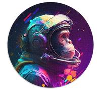 Astronauten-Schimpansen-Puzzle für Erwachsene, 1000-teiliges Puzzle für Erwachsene, perfekt für Teenager und Familienspaß, ideales Geschenk zum Geburtstag, 1000 Teile (67,5x67,5cm)