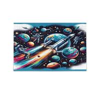 Astronauti Space Wood Jigsaw Puzzles Pretty Puzzles 1000 Pezzi Puzzle per Famiglia 29,5 × 19,17,8 cm