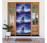 Astronauts Start Running - Coperture decorative per porte per interni ed esterni, primavera/estate/autunno/inverno, decorazioni natalizie di Halloween