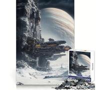 Astronave attraccata sulla scogliera - Puzzle da 1000 pezzi per adolescenti - Gioco di sfida per la mente - Attività domestica - Dimensioni chiare - Regalo sincero 38x26cm