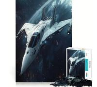 Astronave bianca in orbita Puzzle per adulti da 1000 pezzi Allenamento mentale Pezzi senza sbavature Attività di gruppo emozionante (38x52cm)
