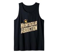 Astronave Gatti E Alieni retrò UFO Rapimento Meowtacular Canotta