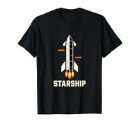 Astronave Volo Studio Split Outline Rocket Art Maglietta