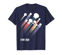 Astronavi della Federazione Star Trek Rainbow Pride Stripe Maglietta, Uomo, Navy, XXL