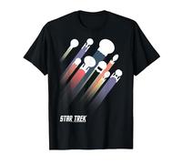 Astronavi della Federazione Star Trek Rainbow Pride Stripe Maglietta, Uomo, Nero, 5XL