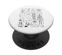 Astronomia Fisica Matematica Biologia Chimica Scienza Doodle PopSockets PopGrip Adesivo