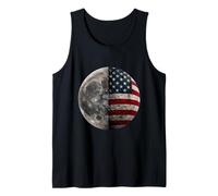 Astronomia patriottica Spaziale della Bandiera della Luna Americana Canotta