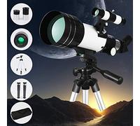 Astronomia per bambini 150X Cinque livelli di altezza regolabile con supporto per telefono cellulare, cercatore di stelle e zaino, il miglior regalo per bambini e principianti di astronomia