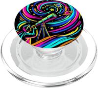 Astronomia Telescopio Stargazer Look anni '80 PopSockets PopGrip per MagSafe
