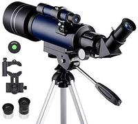 Astronomical Telescope, 70mm Refractor Telescope Moonwatching s Adults Astronomy Beginner 16X 66X Lens with Finder Scope