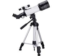 Astronomical Telescope,for Kids Beginners,Adults 70mm Astronomical Refractor Telescopes Monocular,with Height Adjustable Tripod,Phone Mount,White YangRy