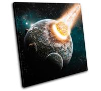astronomy Fantasy Planets Science Space Stars Canvas Artwork Picture Print Wall