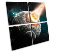 astronomy Fantasy Planets Science Space Stars Canvas Artwork Picture Print Wall