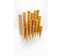 Astroplastic Espositore da banco Porta Coni e coppette Gelato 18 Fori ((Mensola Centrale Trasparente))